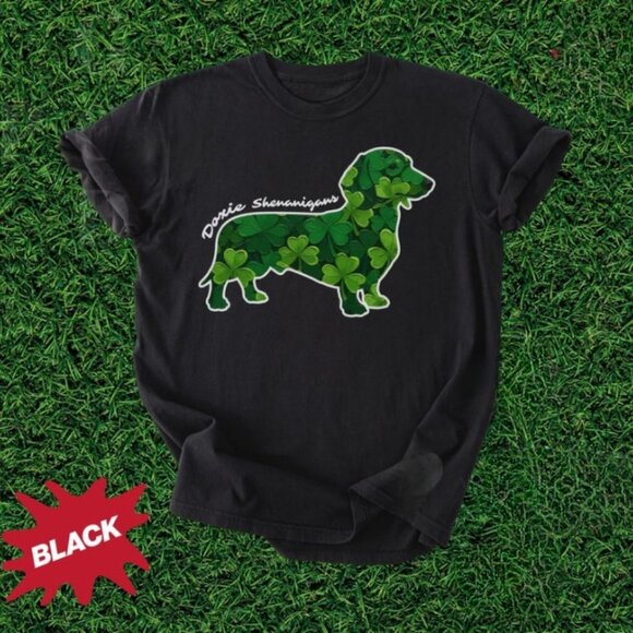 Shenanigans Shirt St. Patricks Day Clover Shirt Floral Dog Tee - Picture 1 of 3